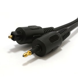 kenable Black Audio Cable TOSlink Plug to MINI-TOSLink OPTICAL 3.5mm Jack 1m [1 metres]