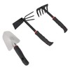3PCS Garden Tool Set Iron Stainless Steel Five Teeth Rake