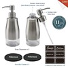 Gaussra 2 Pack Soap Dispenser with Coaster and Stickers, Stainless