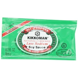 Kikkoman Less Sodium Soy Sauce Packets, 0.2 Fl Oz (Pack of 200)