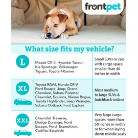 FrontPet SUV Cargo Liner for Dogs - Water-Resistant Pet Trunk Cargo Cover Mat for SUVs and Sedans with Bumper Flap Protector, Trunk Cover, Non-Slip Liner, (35" X 40") Upgraded 2025