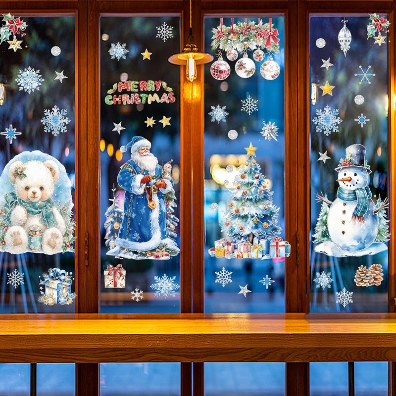 Christmas Window Stickers (Blue)