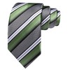 Barry.Wang Sage Green Black Grey Tie Set for Men Striped
