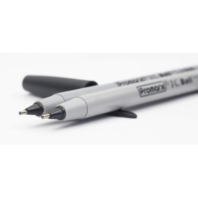 Promarx TC Ball Stick Pens, Medium Point, Black Ink, 10