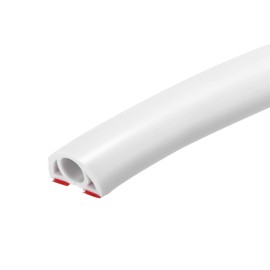 sourcing map 7.9ft Floor Cord Cover PVC Cable Protector 0.3"D Cable Management White