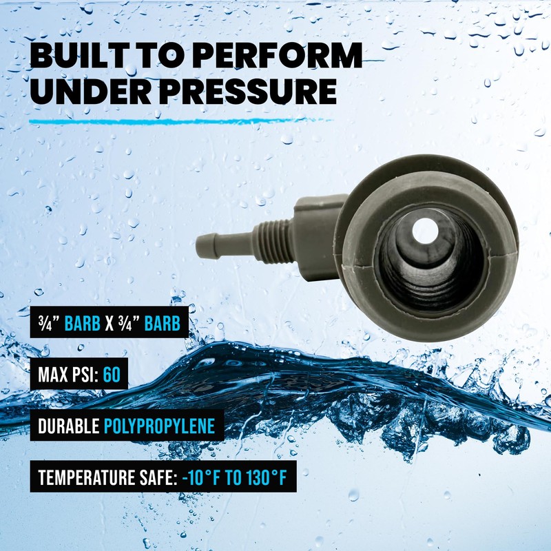 Ozone Venturi Injector for Cold Plunge, Spa, Pool Circulation Pumps