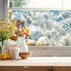 HOMETITUTE Seaside Shell Starfish Scene Window Cling 39.3x17.7 Inch PVC