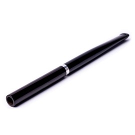 Soporte para cigarrillos de 12,7 cm, filtro de refrigeración de metal en el interior, a elegir tamaño regular, delgado o extrafino, ideal para enrollar (delgada, negro)