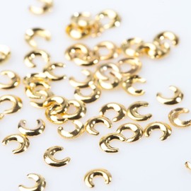 Studded Metal Parts [Pearl Stone Mail Order MK] Moon Smooth About 50 Grain (0.12 inch (3 mm) Carefully Selected Parts Handmade Accessories Nail