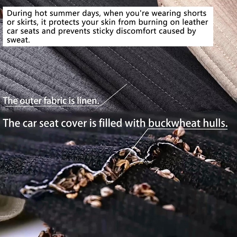 Suninbox Car Seat Covers Universal Car Seat Covers Pads Mat,Buckwheat