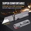 WORKPRO Premium Titanium Utility Knife, CNC Unibody w/10 Extra Blades