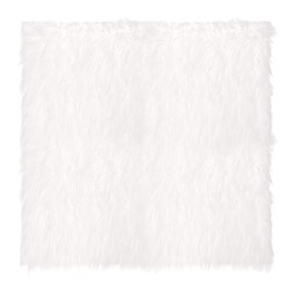DMiotech 30"x30" White Faux Fur Square Fabric, Fluffy Faux Fur for Crafts, Gnomes, Animal Costumes, Cushions