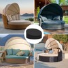PATIO PLUS Sun Island Cover Waterproof 420D Oxford with Drawstring