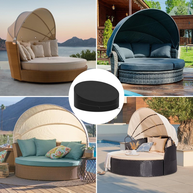 PATIO PLUS Sun Island Cover Waterproof 420D Oxford with Drawstring
