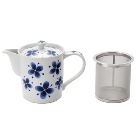 Itsumi Pottery Teapot Pot, Tea House Plenty of Uma Tea Pot, Monami (with Basket Net)