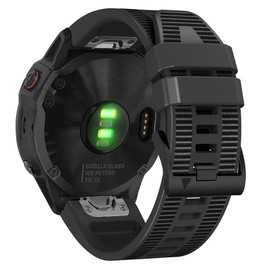 Abanen Quick Fit 26mm Nylon with Silicone Lining Watch Bands for Garmin Instinct 2X / epix Pro 51mm / Fenix 7X / Fenix 6X / Fenix 5X, Dual-Material Soft Sweat-proof Wrist Strap for Enduro (Black)