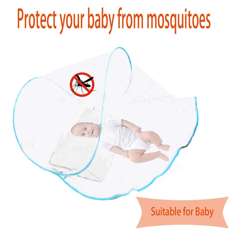 CMINGJ Portable Mosquito Head Net Foldable Pop-Up Travel Essentials Mosquito
