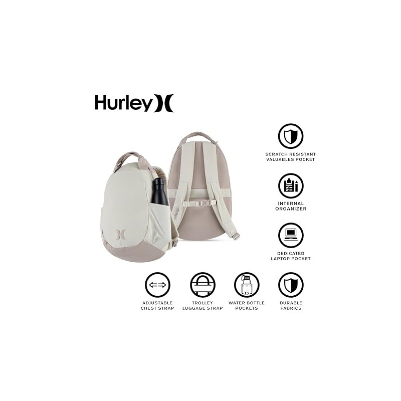 Hurley Women's Gym Backpack, Silver Lining, One Size