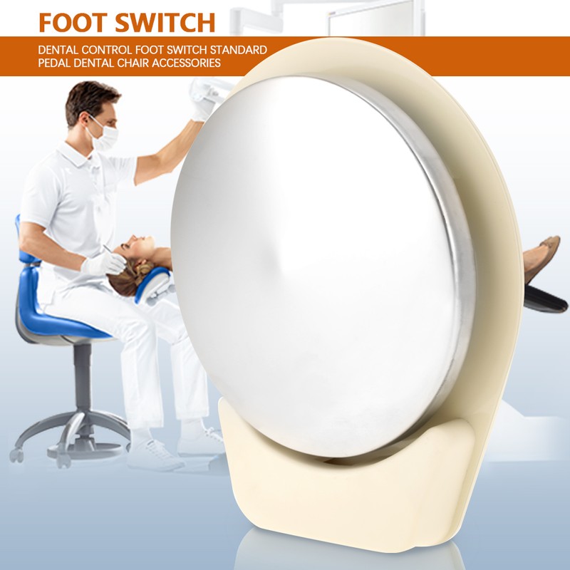 1pc 2-hole Dental Control Foot Switch Round Pedal Dental Chair