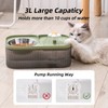 JEERAMIA Cat Water Fountain and Food Bowl, 3L/101oz Ultra Quiet