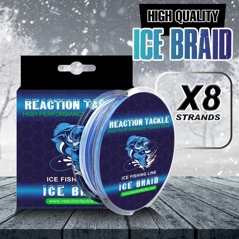 Reaction Tackle Ice Braid – Ice Fishing Braided Line, Tip-Up
