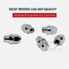 20 ET Bulge Conical Lug Nuts 1/2"-20 with Offset Washers