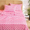 Wake In Cloud - Gingham Sheet Set, 4-Piece Sheet Set,