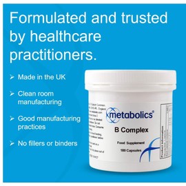 Vitamin B Complex Capsules — Contains Vitamin B12 Methylcobalamin & Adenosylcobalamin + B1, B2, B3, B5, B6, B7, Choline Folate & Biotin | All from Bio-Available Forms — Additive Free