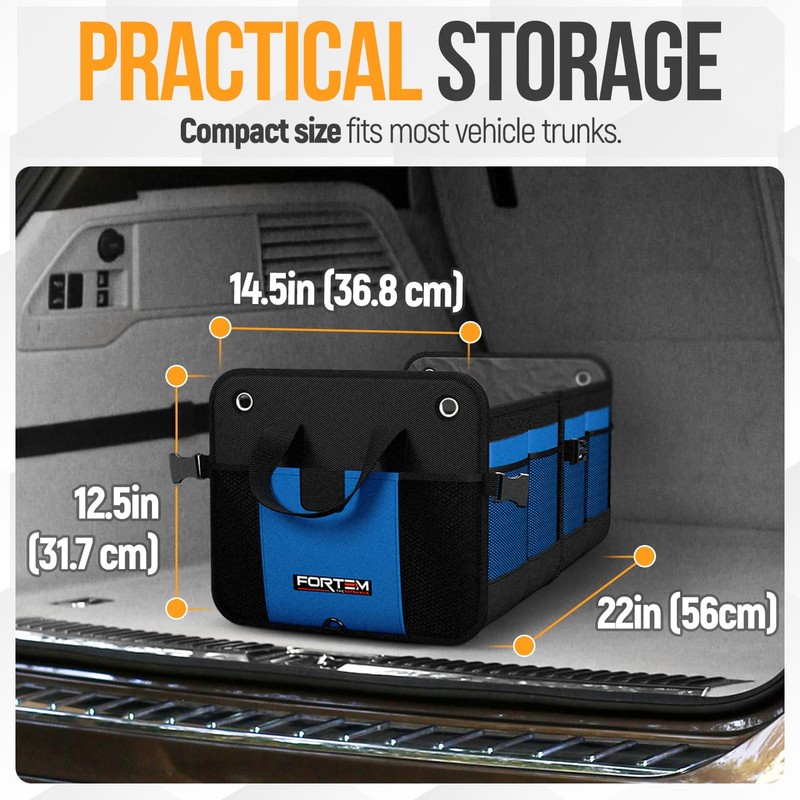 FORTEM Trunk Organizer For SUV Car Organizer and Storage, Collapsible