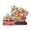 Galison Blooming Books Shaped Jigsaw Puzzle, 750 Pieces, 28.3” x