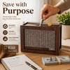Wooden Savings Challenge Box for Cash – Reusable $10,000 Money