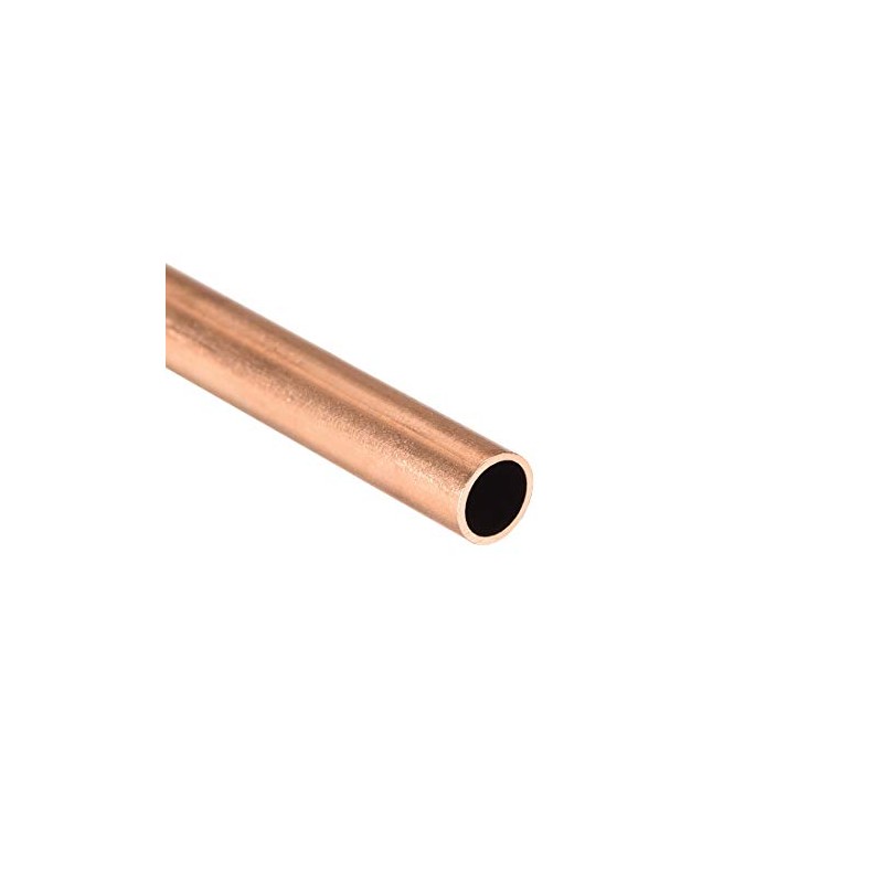 sourcing map Copper Round Tube, 6 mm OD 0.5 mm