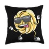 Dancing Danish Butter Cookie With Sunglasses Throw Pillow