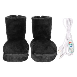 Electric Heated Shoes Relieve Discomfort Keep Warm Washable USB Heating Shoes for Winter Black
