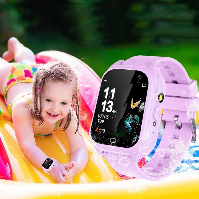 Kids Smartwatch IP67 Waterproof Color Touchscreen Boy Girl Watch with
