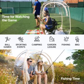 EighteenTek Pop Up Sport Tent Weather Proof Canopy Outdoor Bubble Clear Shelter - 50x50x62"