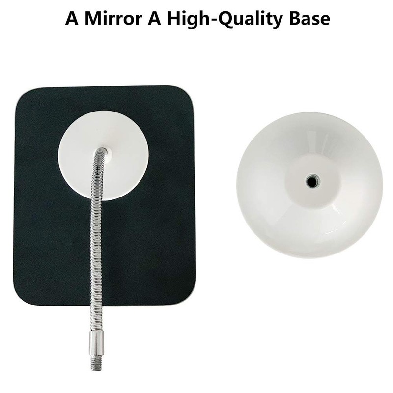 YEAKE Adjustable Flexible Gooseneck Makeup Mirror,360°Rotation Folding Portable Desk Vanity