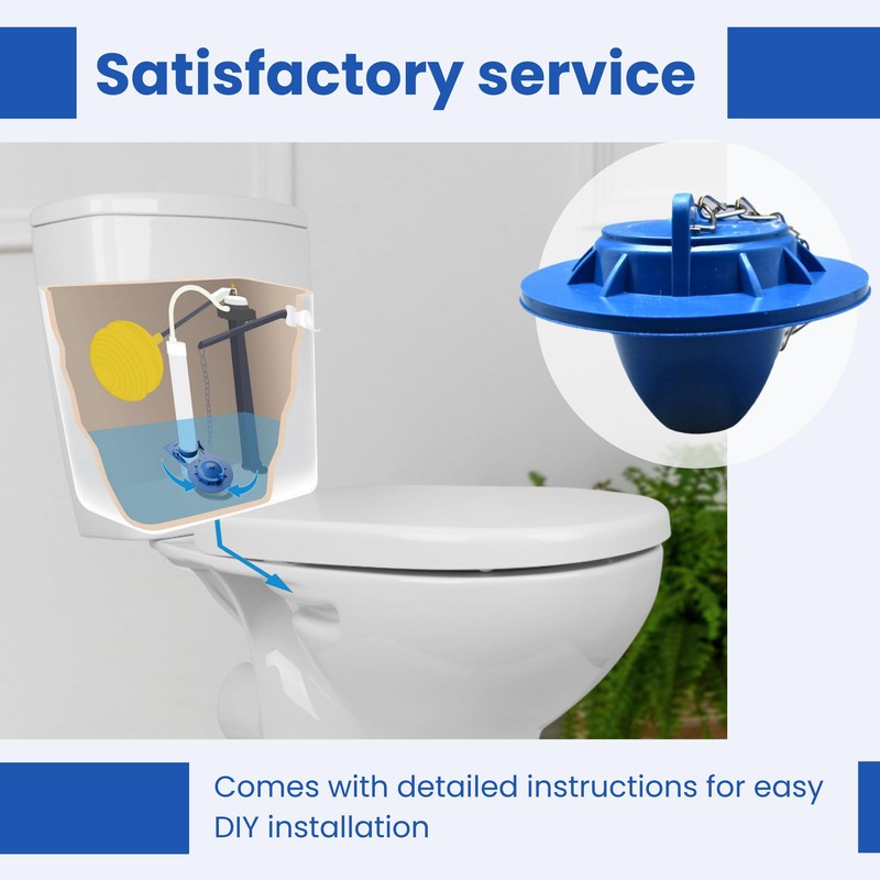 Gadgetime USA Universal Toilet Flapper, High-Quality 2" Toilet Stopper Flapper