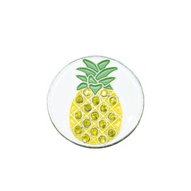 Crystal Pineapple Golf Ball Marker - Alignment Ball Marker Golf Accessories - Metallic Design Ball Markers for Putting Green -1" Wide