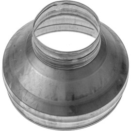 200 x 80mm Duct Reducer with Rubber Gasket Round Reducer Pipe Riser Reducer Galvanized Steel (Drain, Drain and Vent) Reducing Coupling