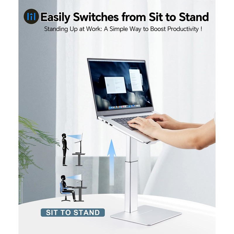 supamir Adjustable Laptop Stand for Desk, DJ Laptop Riser, Standing