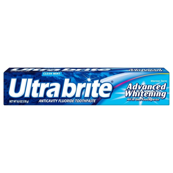 Ultra brite Advanced Whitening Toothpaste Clean Mint 6 oz (Pack