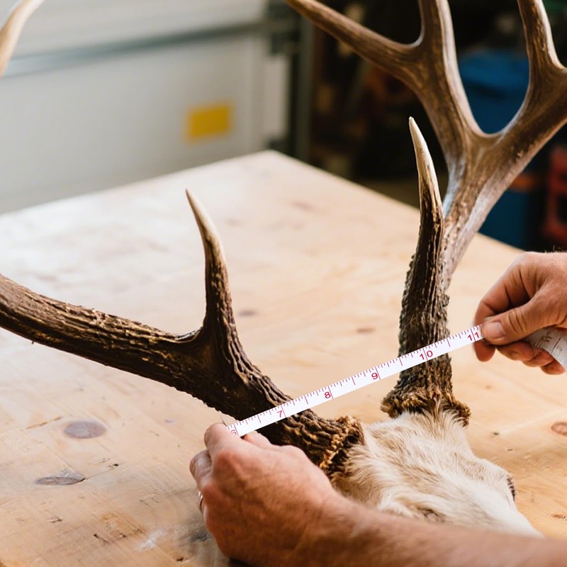6 PCS Double Scale Antler Measuring Tapes for Deer and