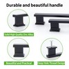 TUNNY 5 Pack Classic Rectangle Solid Cabinet Handles-9"/228mm Screw Spacing