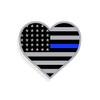 Support Police HEART USA American Flag Blue Line Sticker Decal