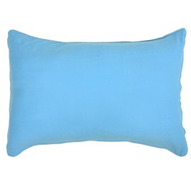 Marynight NT4363-73 Pillow Cover, Plain Color, Sky Blue, Approx. 16.9 x 24.8 inches (43 x 63 cm), Zipper, Easy to Put Pillow, 100% Cotton, Knit Material, Attached, Washable, All Seasons