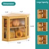 Vriccc Corner Bread Box, Bamboo Bread Box for Kitchen Countertop,
