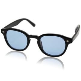 Eight Tokyo LEO-1102-TAC Polarized Sunglasses, Made in Sabae, Light Color, UV Protection, Lens, Lightweight, Frame, Men's/Women's, Unisex, black and light blue