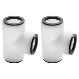 Screw Man 1.5 inch Above Ground Pool Hose Tee T Joint Connector（2 Pcs） Fits for Intex & Coleman Above Ground Pool, 1.5 inch Hose T Joint Connector + 3 L Ring Gaskets