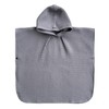 NARDONI Bath Poncho for Kids - Cuddly Cotton Poncho Towel - Quick Drying - Poncho Bathrobe with Hood & Buttons, dark grey